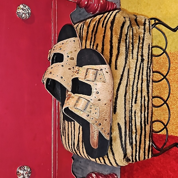 ●●FREEBIRD "ASHER" TAN MULTI PONY SANDALS SIZE 10 NIB●● - Picture 3 of 8